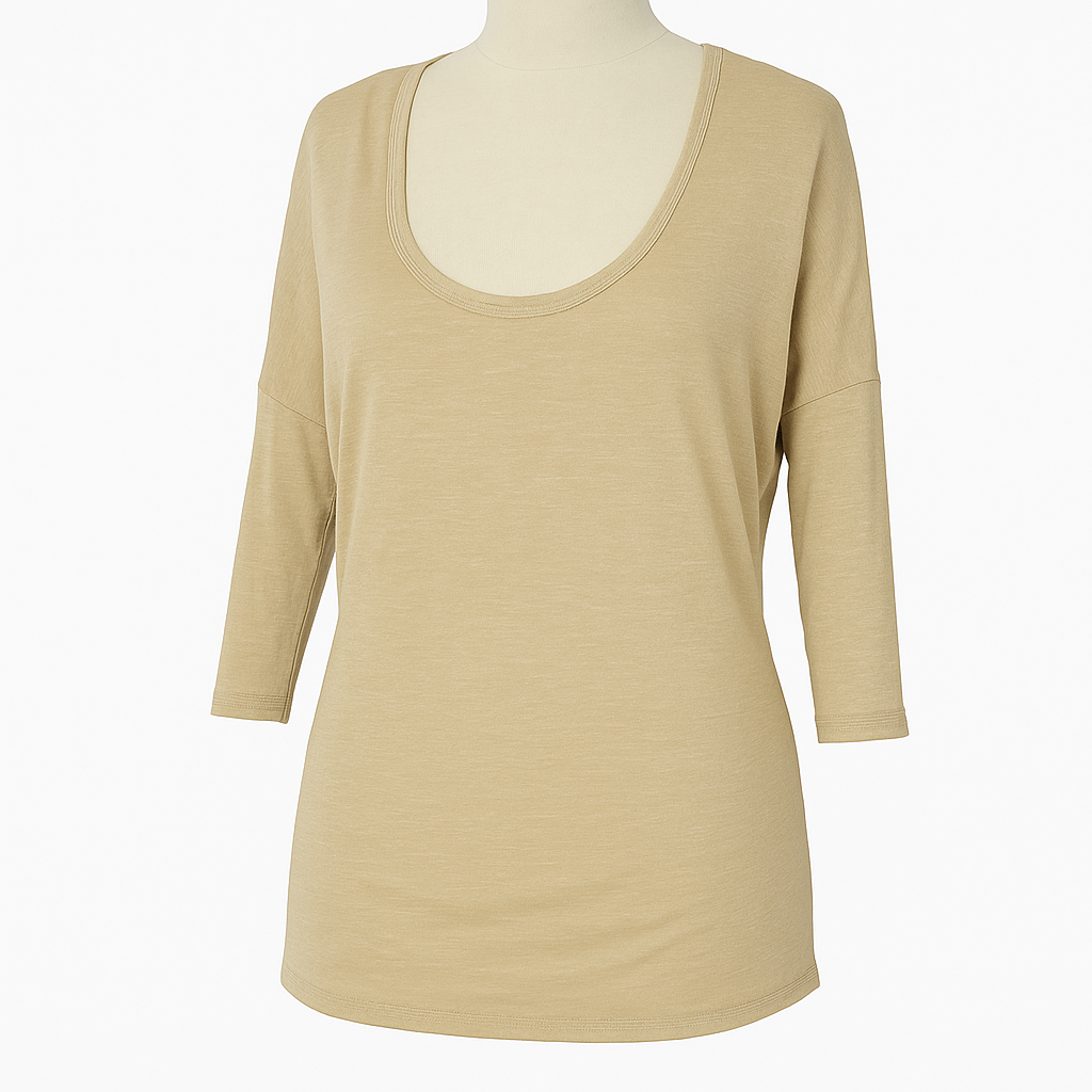 Draped Back Essential Long Sleeve Top – Soft Black Jersey