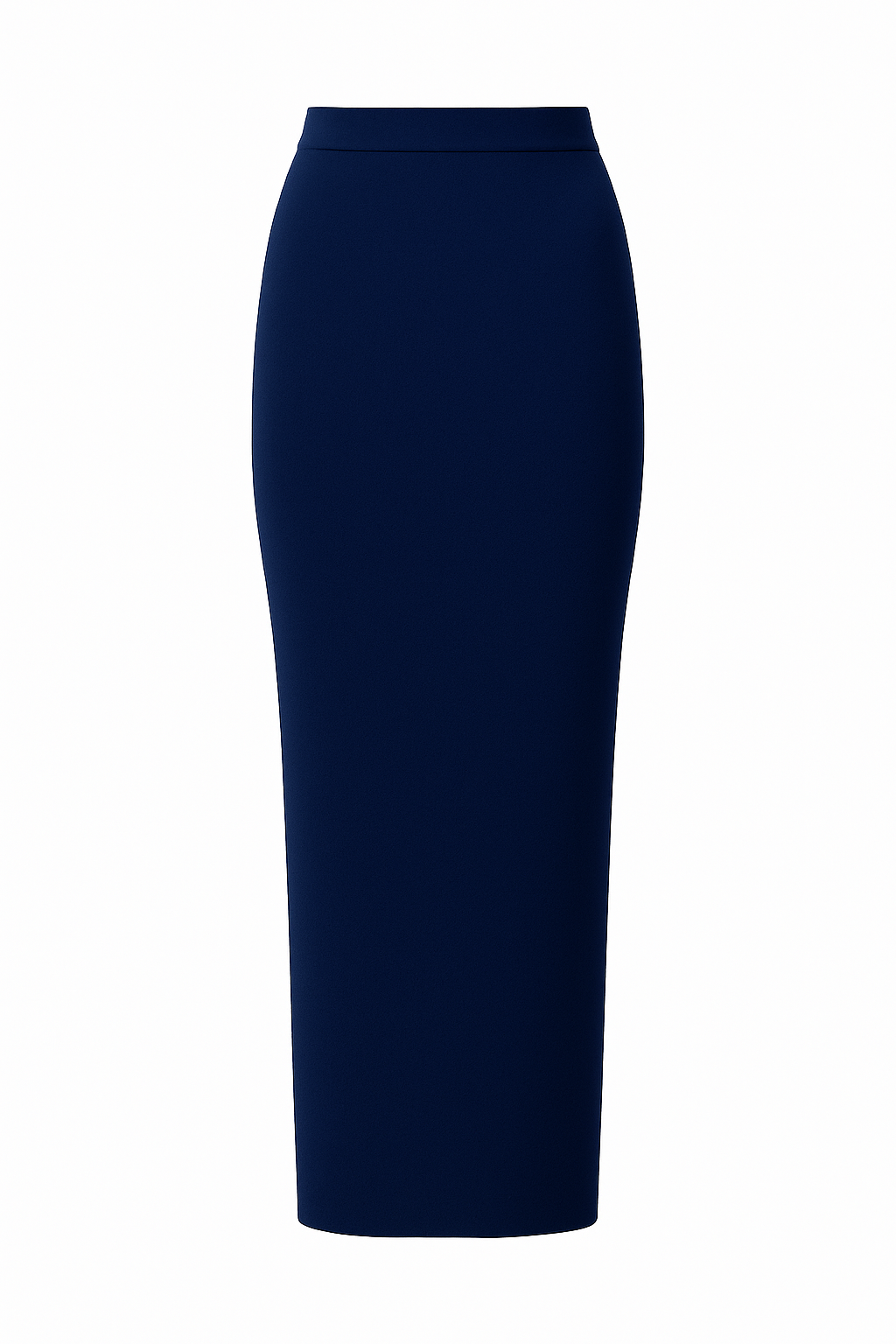 Classic Navy Blue High-Waisted Pencil Skirt