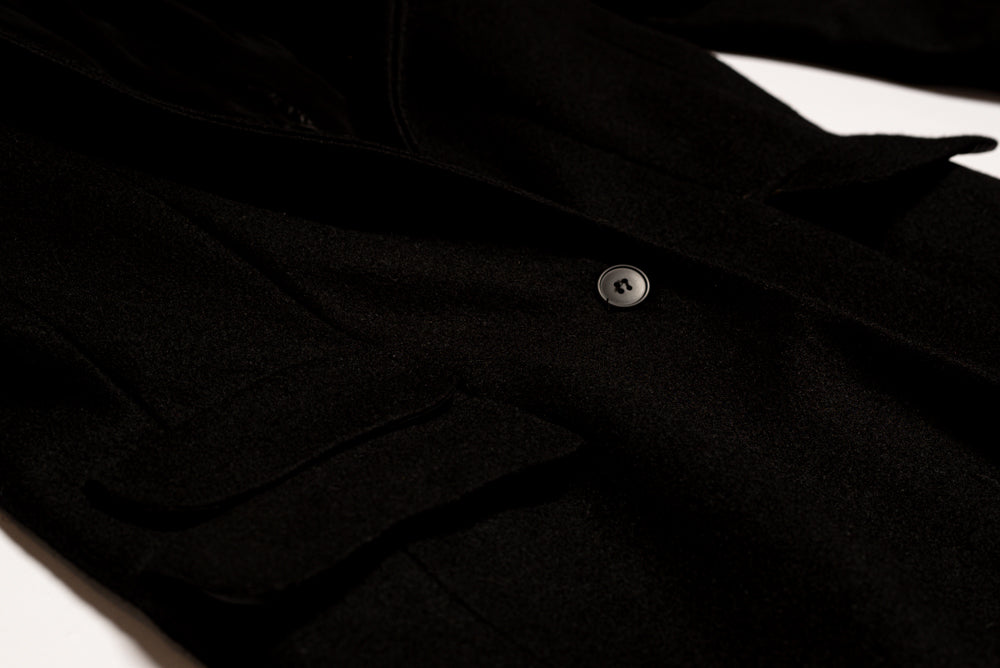 "Full-Length Minimalist Wool Coat - Casa Como Collection