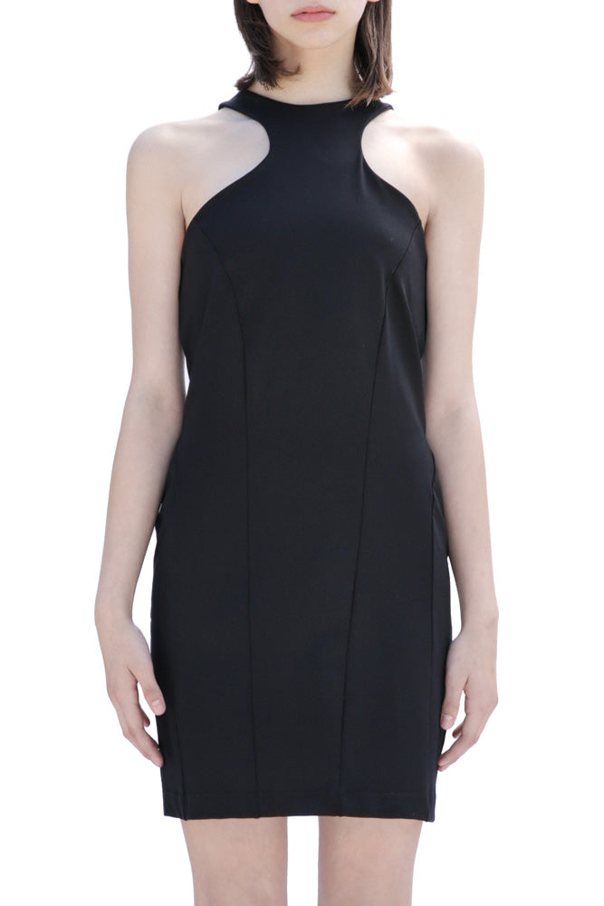 Black Sleeveless Bodycon Mini Dress Sculpted Fit Black / Medium Black Sleeveless Bodycon Mini Dress Sculpted Fit Black / Medium