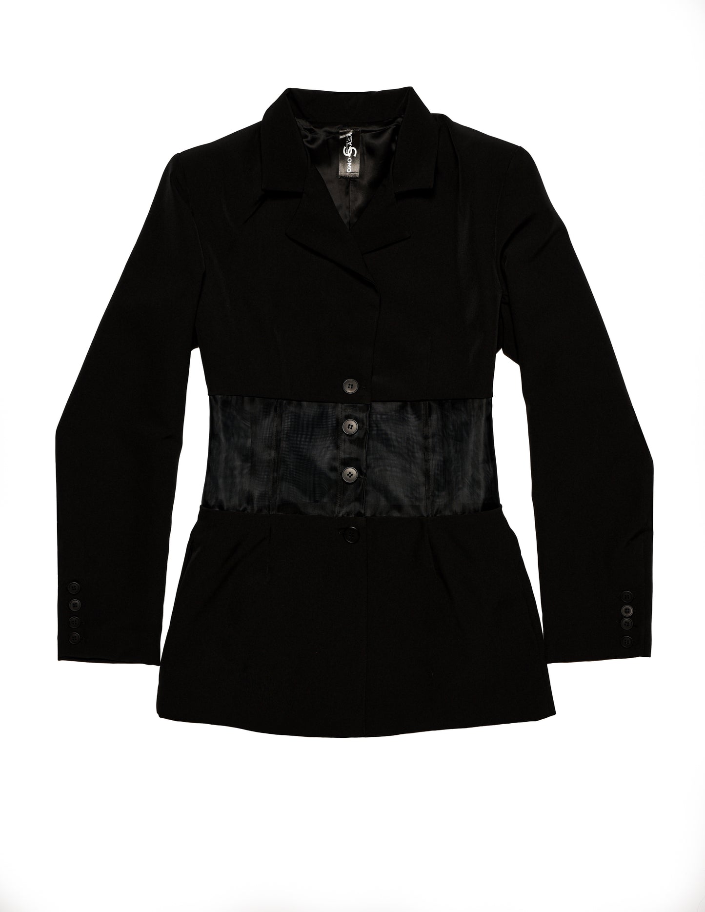 Blazer with Mesh Insert Detail