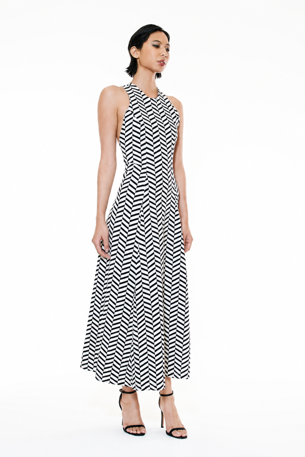 Black Jersey Racerback Maxi Dress | Minimal Sleeveless Dress