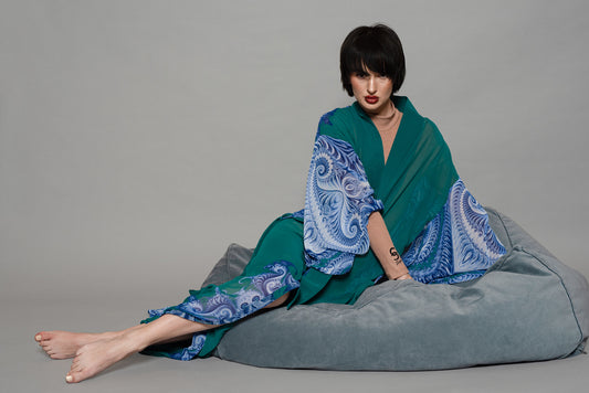 Printed Kimono with Traditional  Sleeves